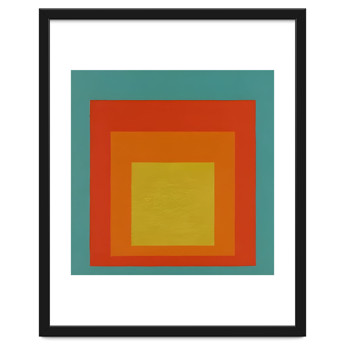 JOSEF ALBERS - HOMAGE TO THE SQUARE GREEN RED YELLOW ORANGE