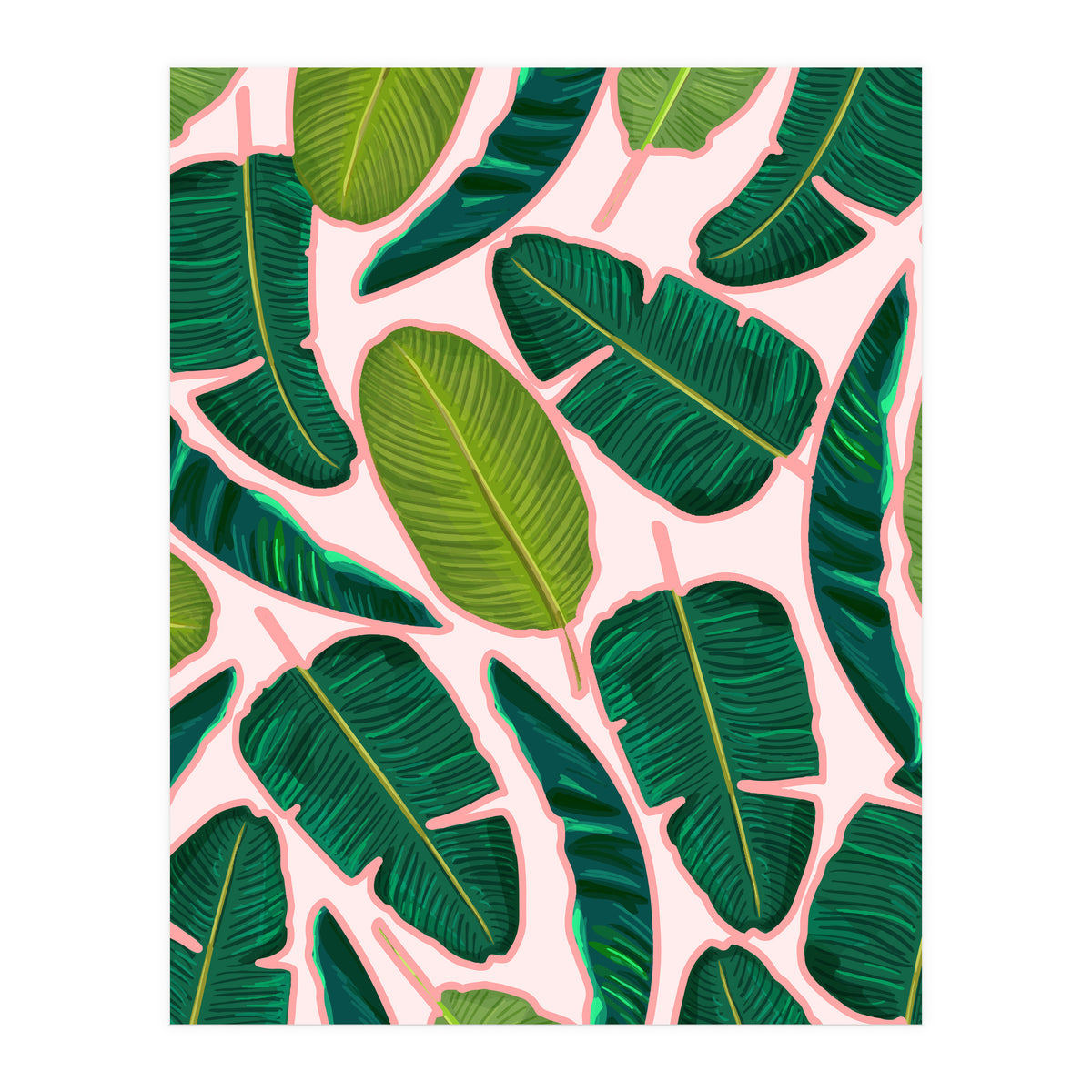 Banana Leaf Blush #society6 #decor #buyart (Print Only)