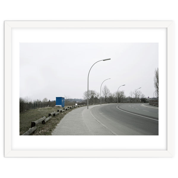 Street light on the curving road