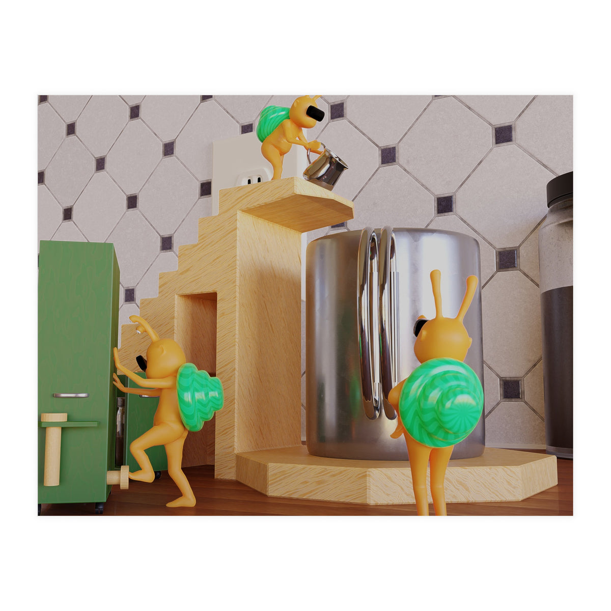 Coffee Support - angle #3 (Lwuba 040 Coffee Support 03) (Print Only)