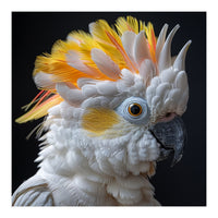 Close Up Of A Cockatoo Parrot With Yellow Crest (Print Only)