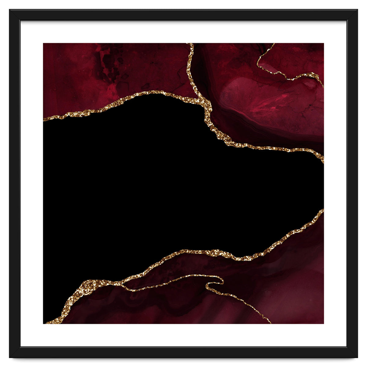 Burgundy & Gold Agate Texture 04