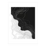 Abstract Black And White Wavy Lines Flowing  (Print Only) thumbnail