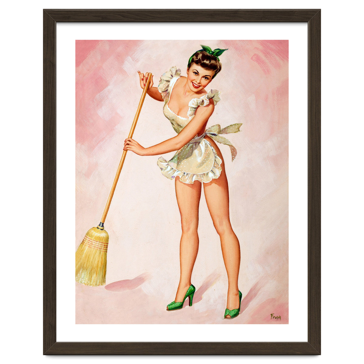 Sexy Pinup Mate On The Work