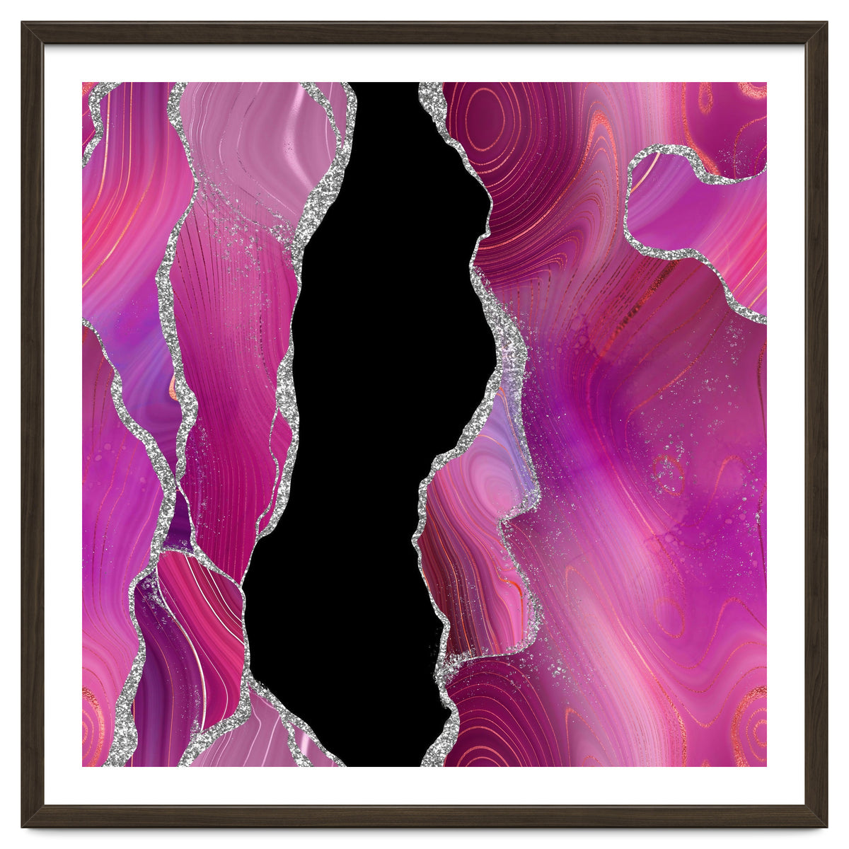 Magenta & Silver Agate Texture 01