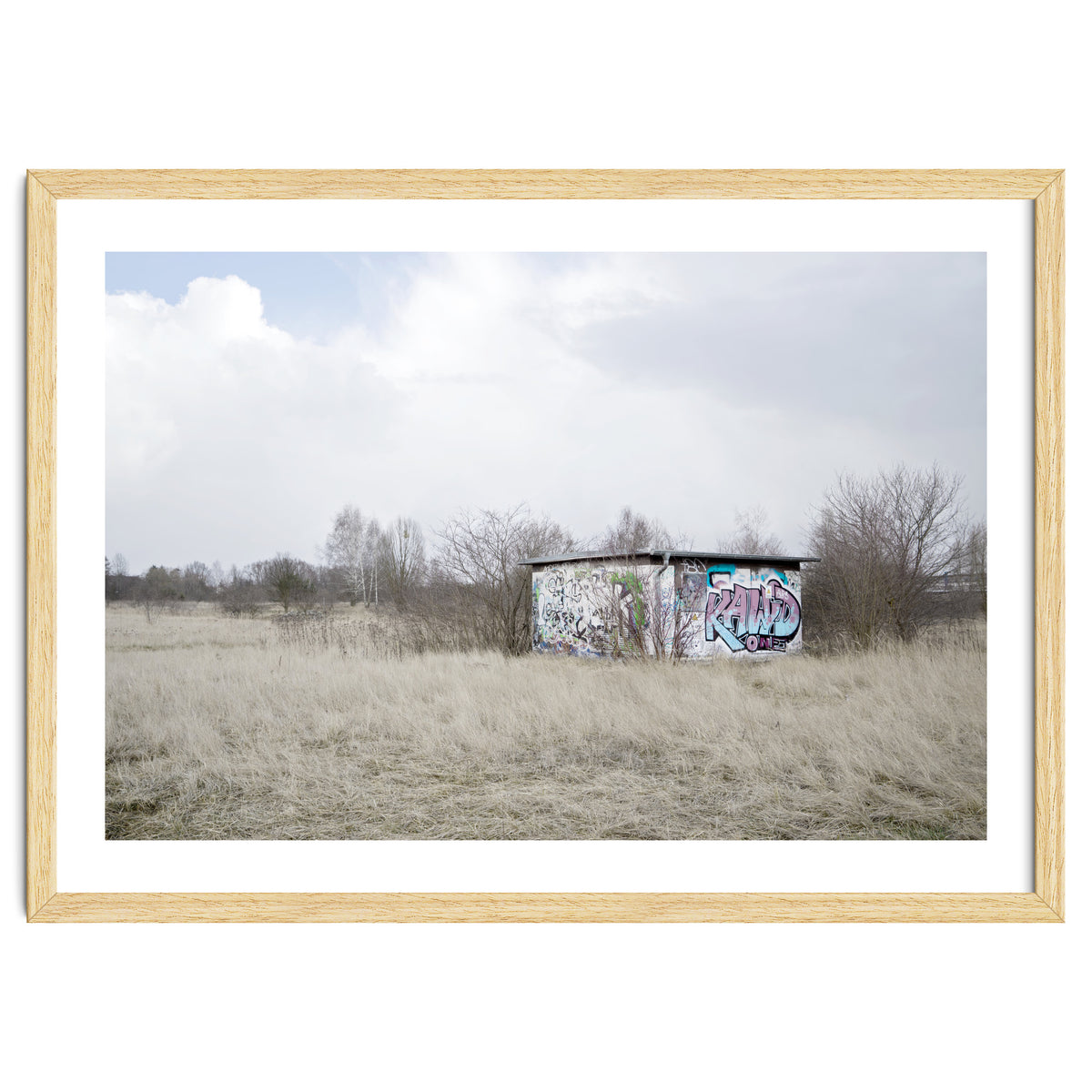 Graffiti barn in the middle of nowhere