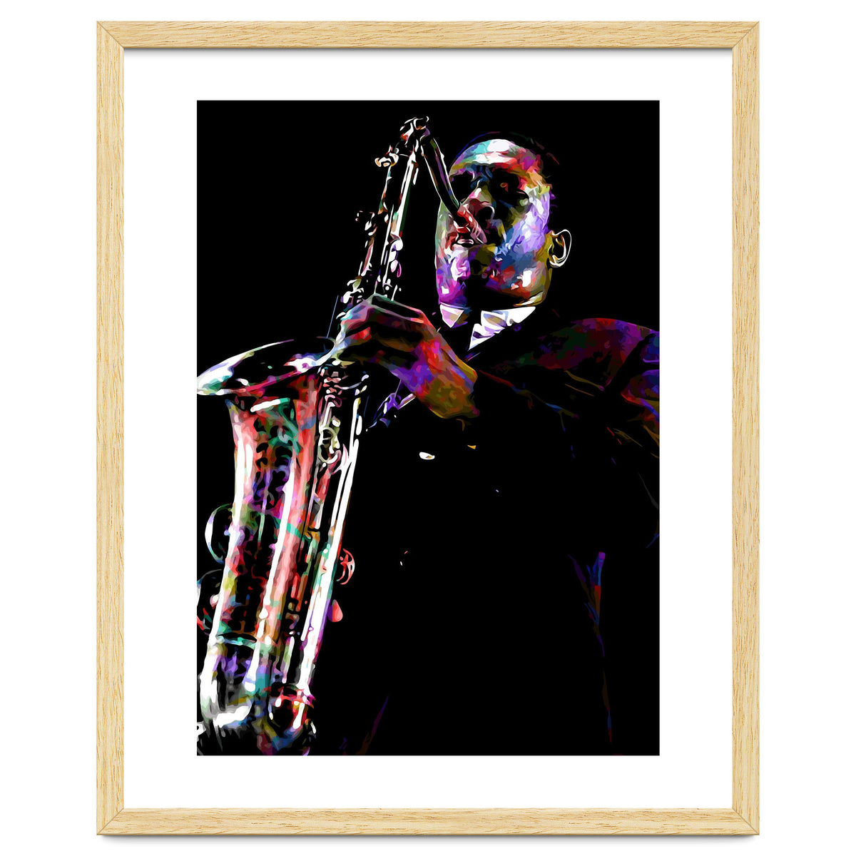 John Coltrane American Jazz Saxophonist Colorful