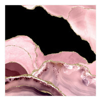 Blush & Gold Agate Texture 03  (Print Only)