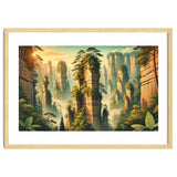 Vintage China, Zhangjiajie Stone Pillars Poster thumbnail
