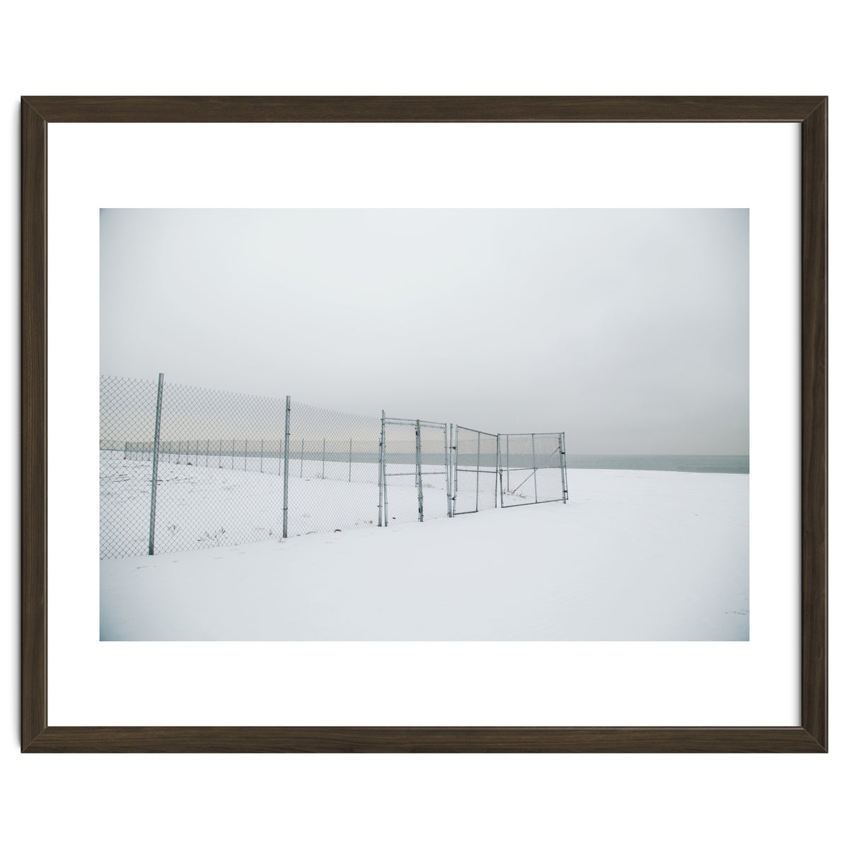 Fence in the Winter seascape