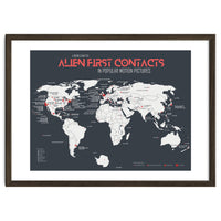 World Map of Alien First Contacts in Movies