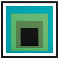 JOSEF ALBERS - HOMAGE TO THE SQUARE GREEN BLACK