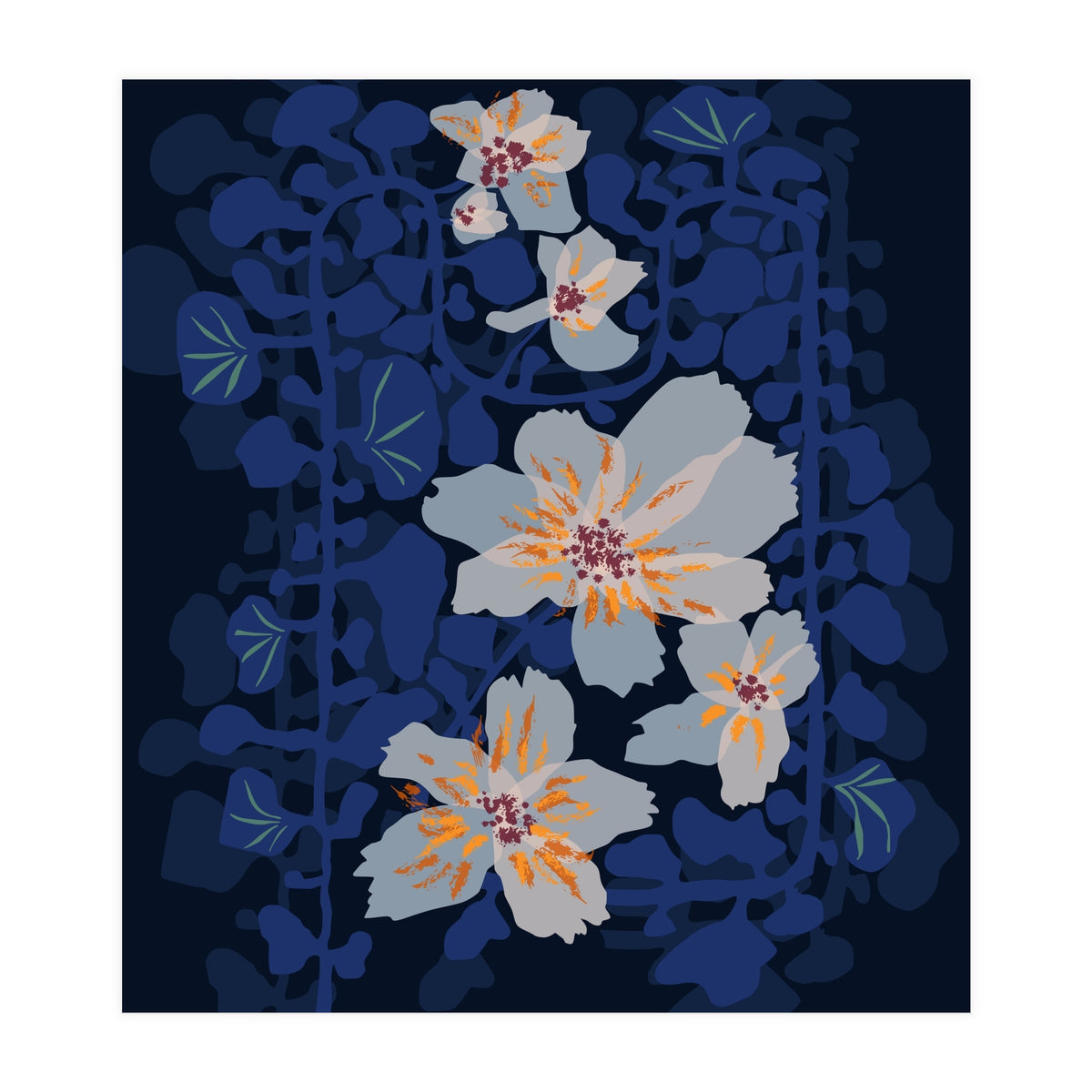 Orchid shadow blue notes (Print Only)