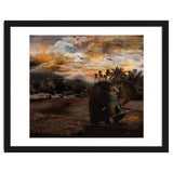 Elephant Scenic Golden Sunset African Wildlife Landscape thumbnail