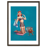 Pinup Girl Bathing A Dog thumbnail