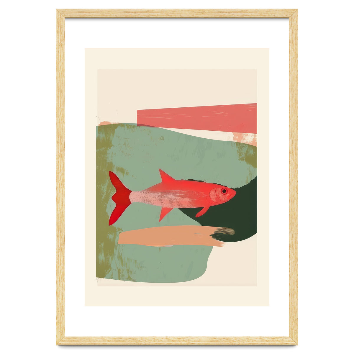 Red Fish Abstract