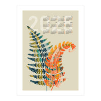 Calendar 2025 colorful fern leaves (Print Only)