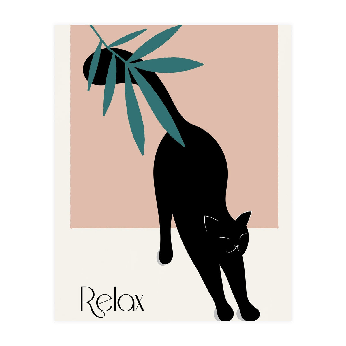 Relax cat - Botanical life (Print Only)