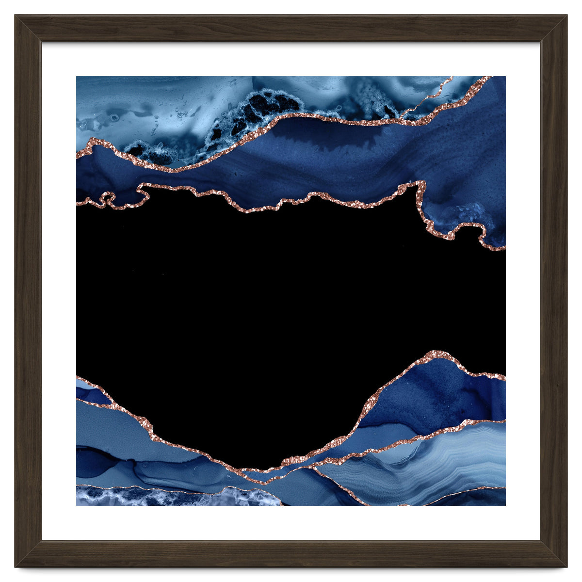 Navy & Rose Gold Agate Texture 18