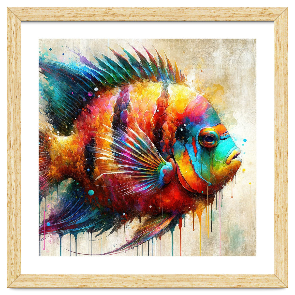Colorful Tropical Fish Portrait