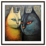 FURRY FRIENDS: GOLDIE AND CHARCOAL, lively duo of animated cats – green eyes, orange eyes. Whiskers charm. thumbnail