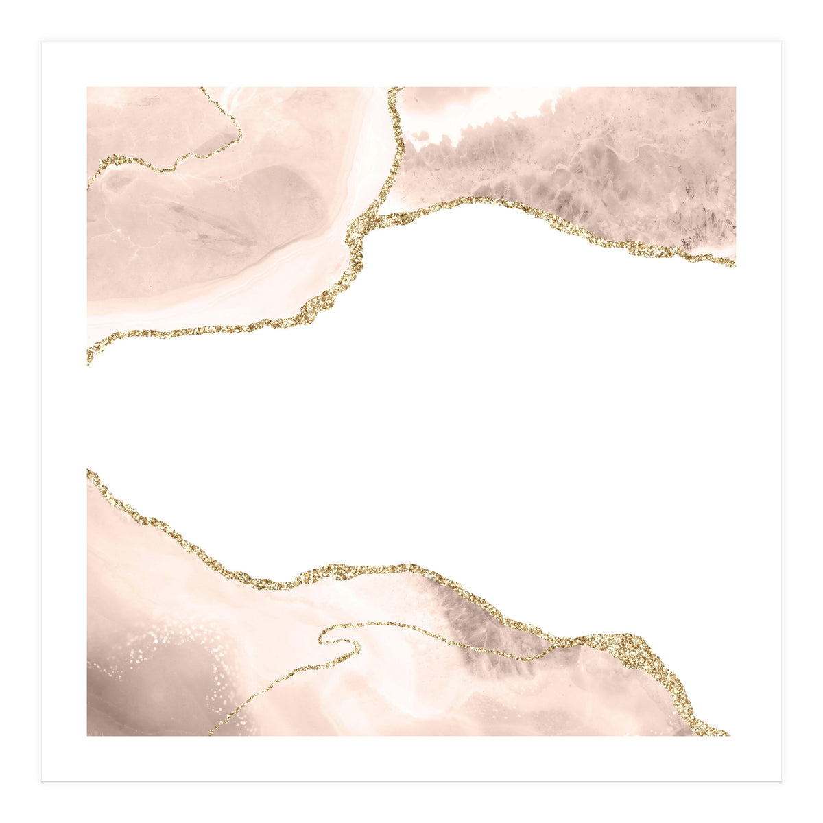 Ivory & Gold Agate Texture 06  (Print Only)