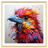 Vibrant Abstract Bird Portrait Watercolor Splash thumbnail