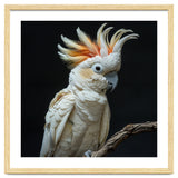White Cockatoo Parrot Bird Perched On Branch thumbnail