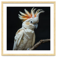White Cockatoo Parrot Bird Perched On Branch