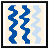 Squiggly Lines - blue and cream thumbnail