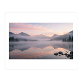 Misty Morning Reflection: Serene Alpine Lake (Print Only) thumbnail