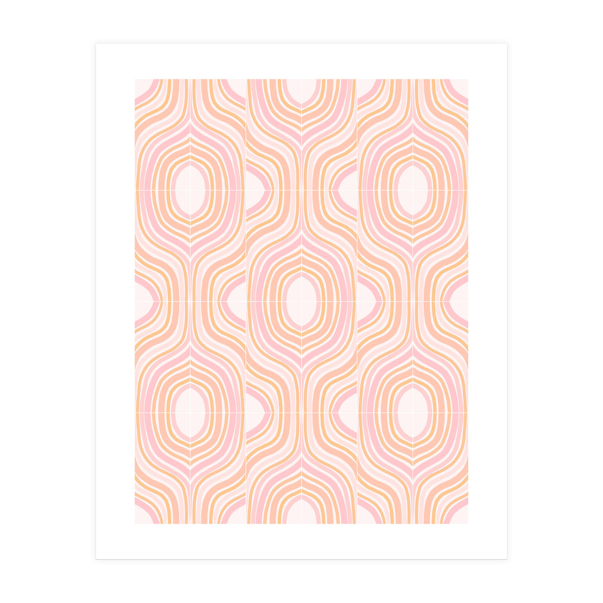 Peachy Marbled Tiles (Print Only)