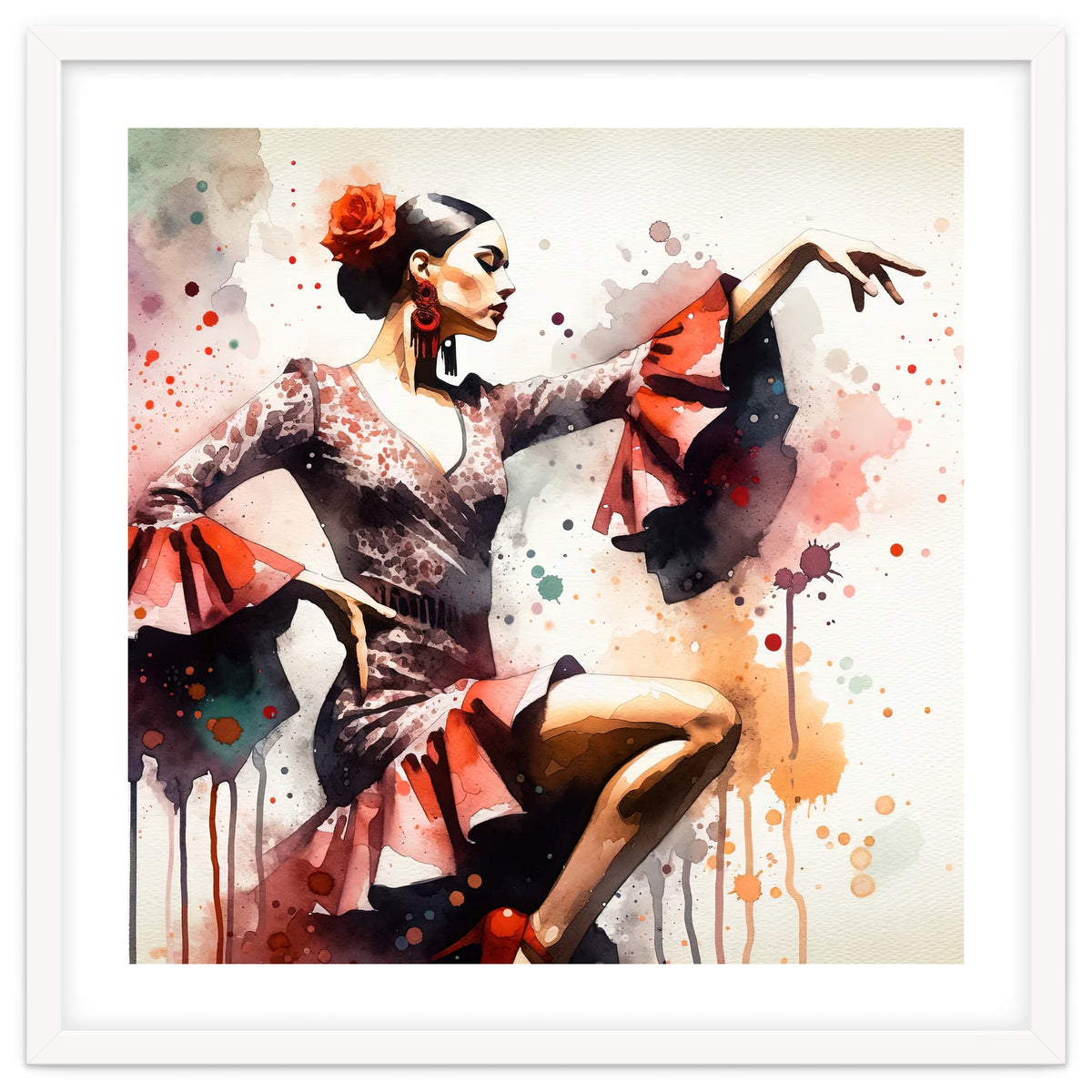 Scarlet Flamenco Side Pose