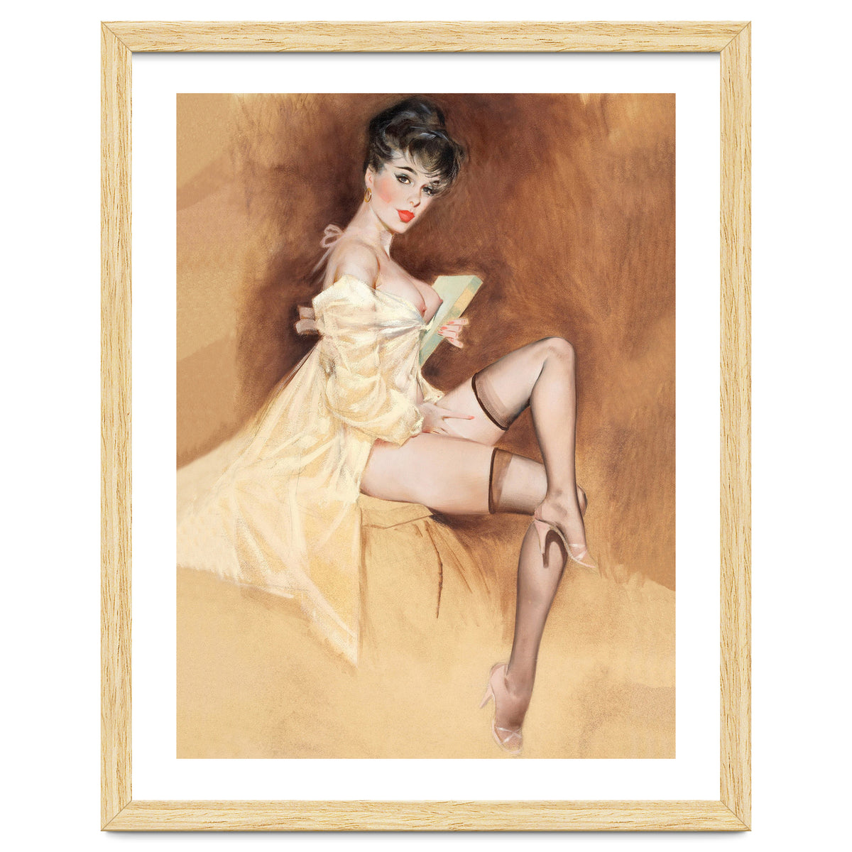 Late Portrait Of Sexy Pinup Secretary Woman