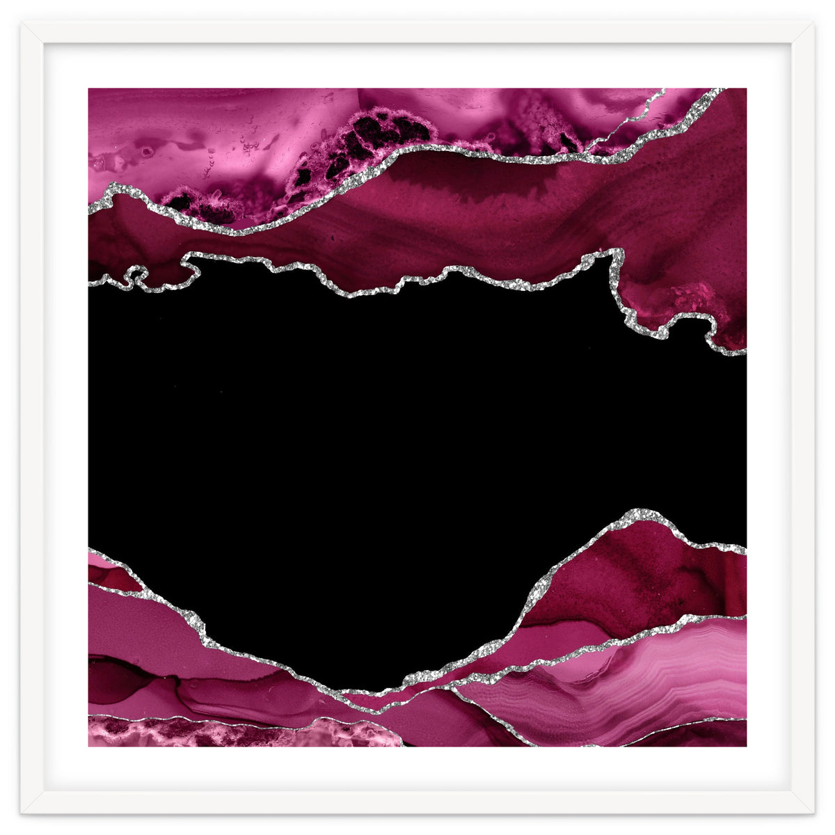 Burgundy & Silver Agate Texture 04