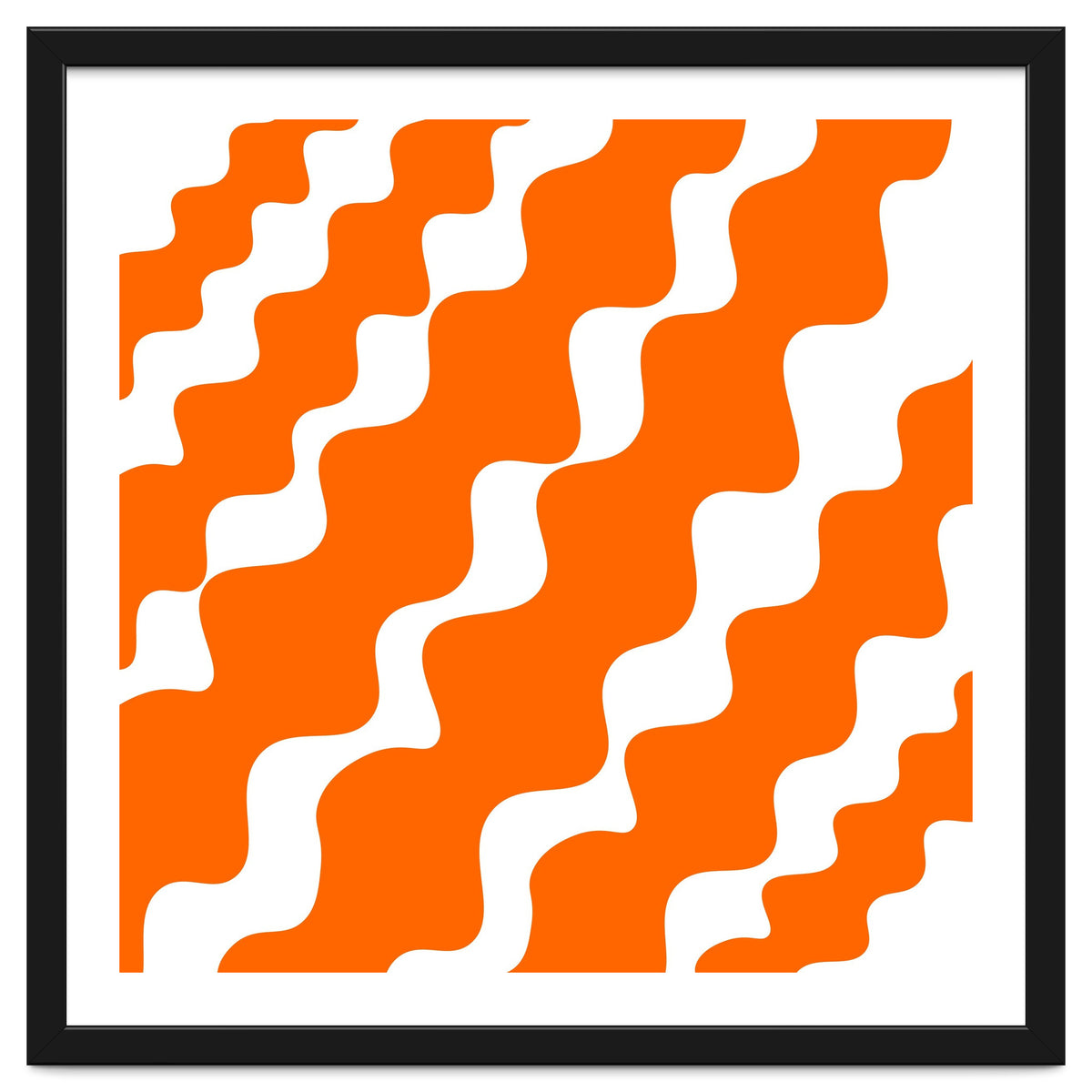 Slanting Orange Wavy Pattern