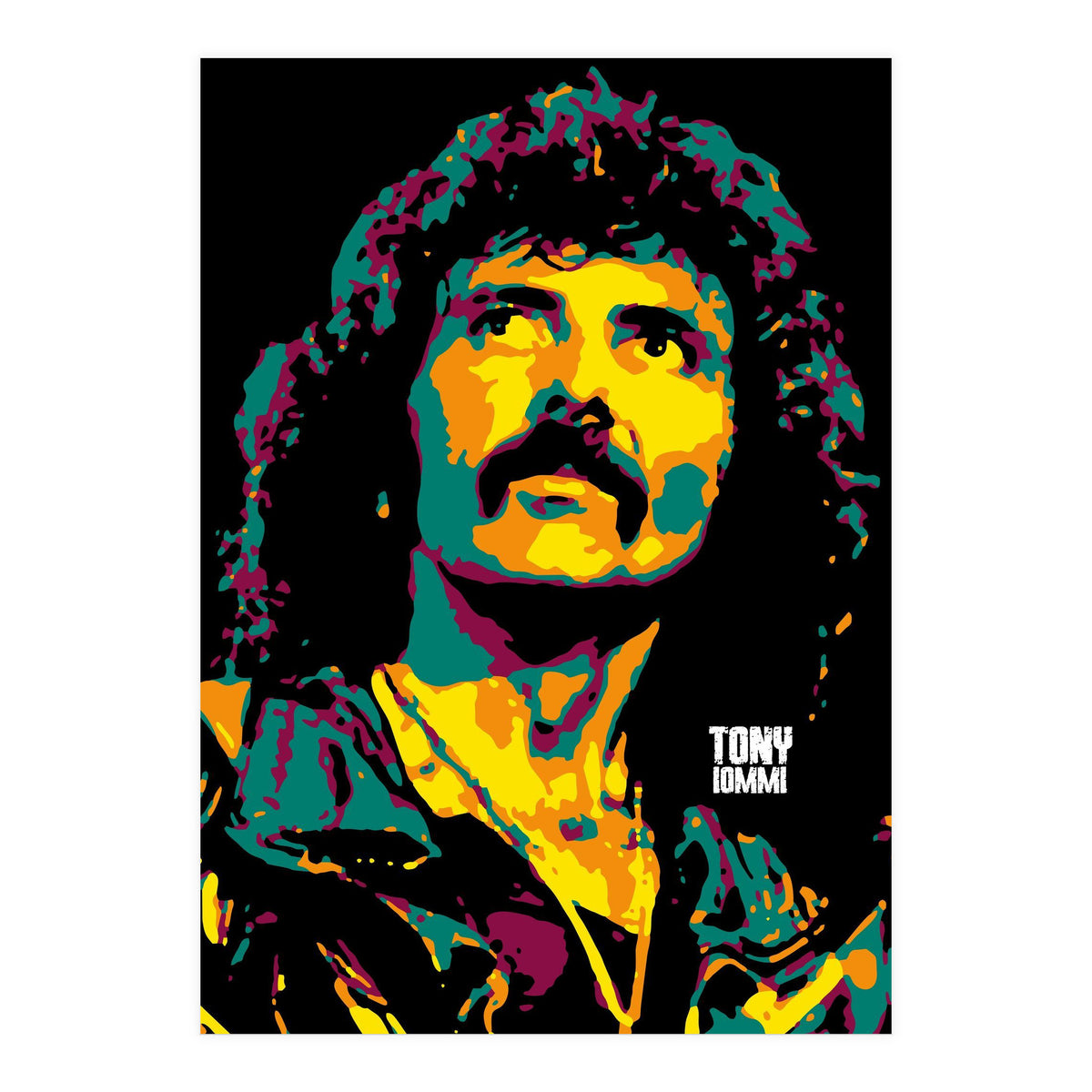 Tony Iommi Portrait Pop Art (Print Only)