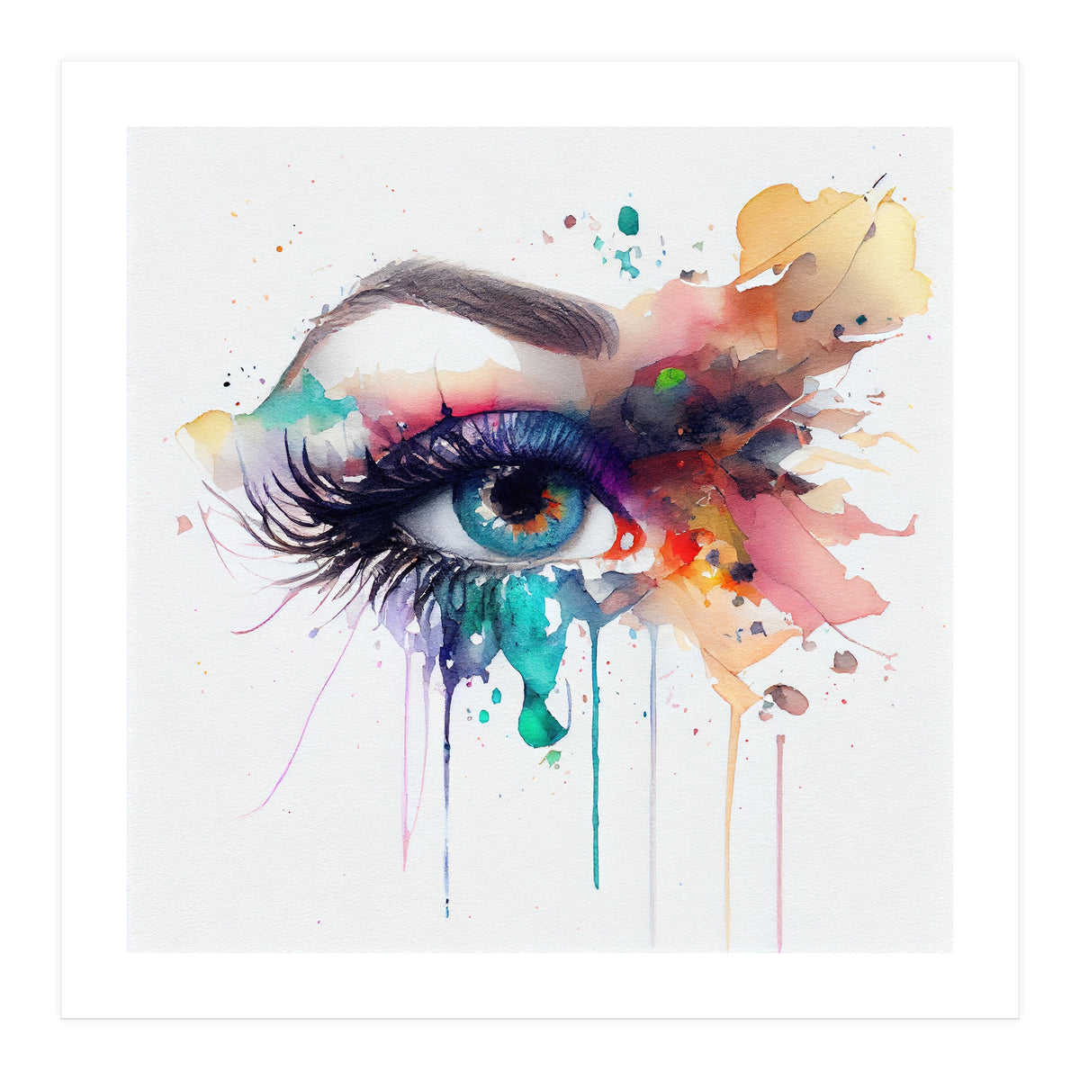 Watercolor Woman Eye #2 (Print Only)