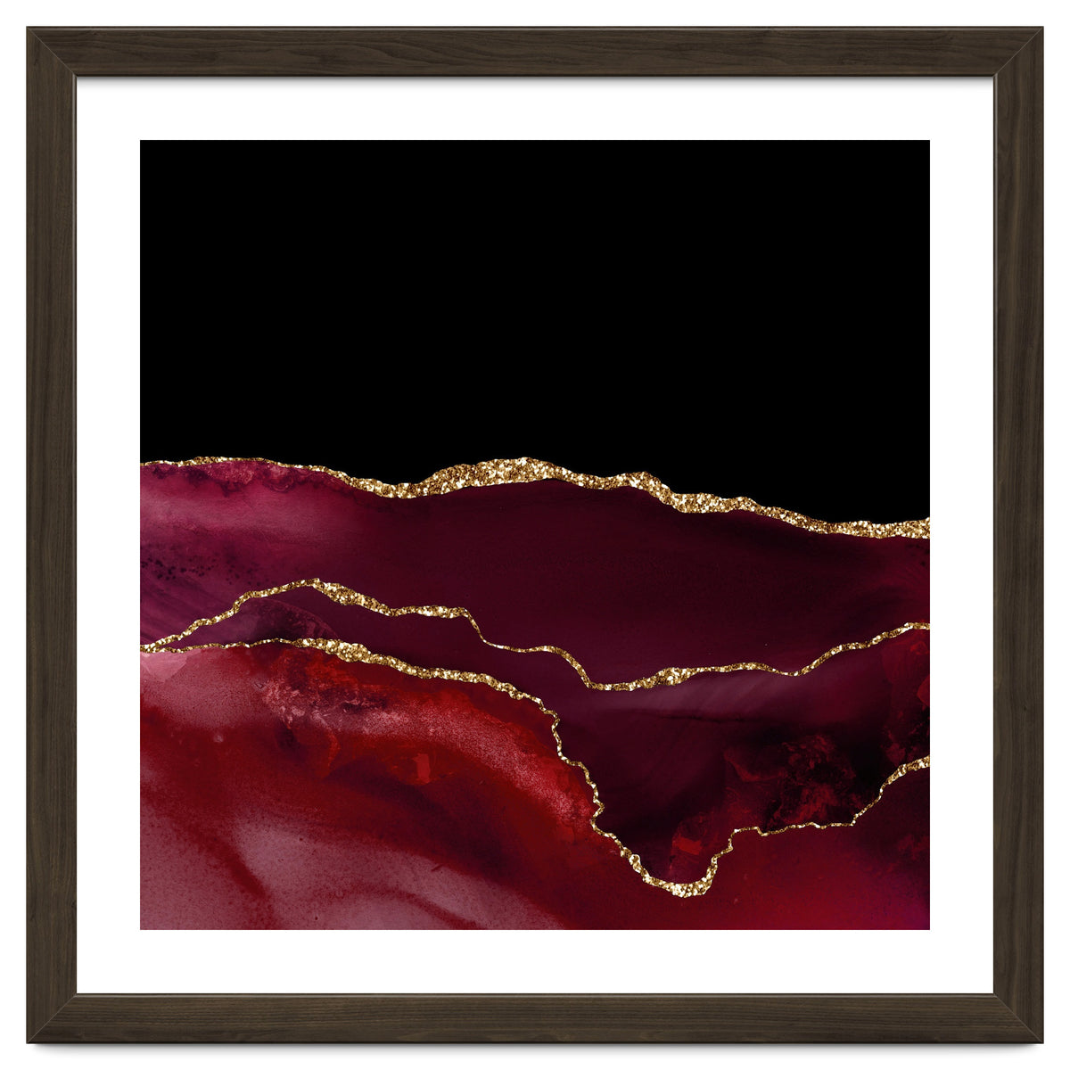 Burgundy & Gold Agate Texture 07