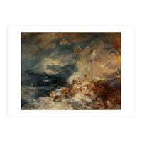 Joseph Mallord William Turner / 'Fire at Sea', c. 1835, Oil on canvas, 171 x 220 cm. (Print Only)