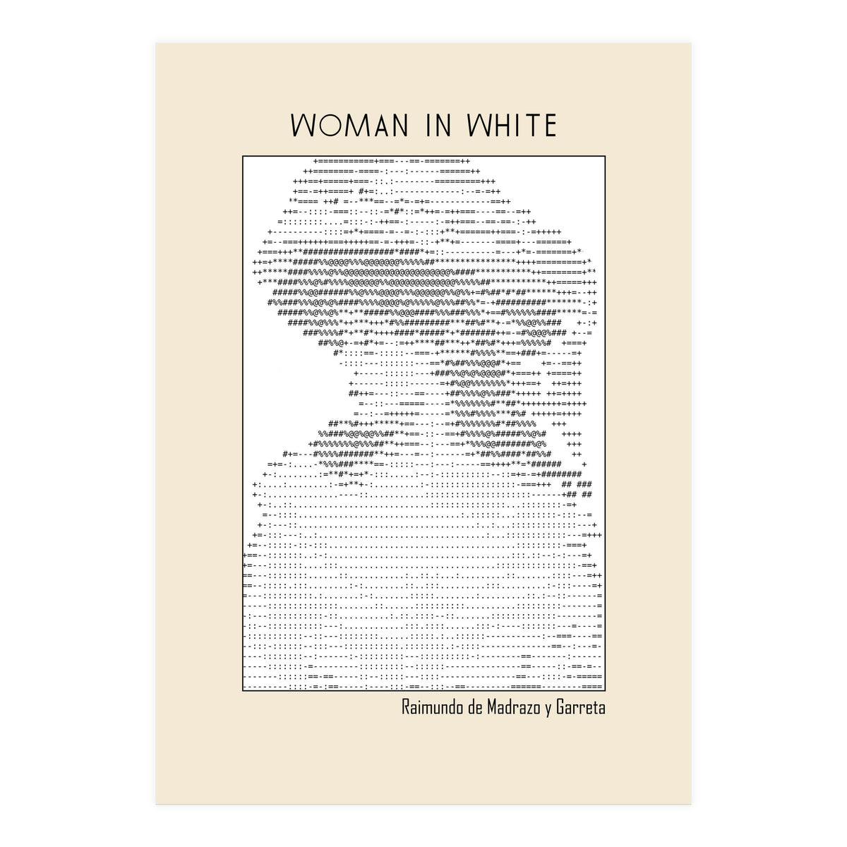 Woman In White – Raimundo De Madrazo Y Garreta (ascii Art) (Print Only)