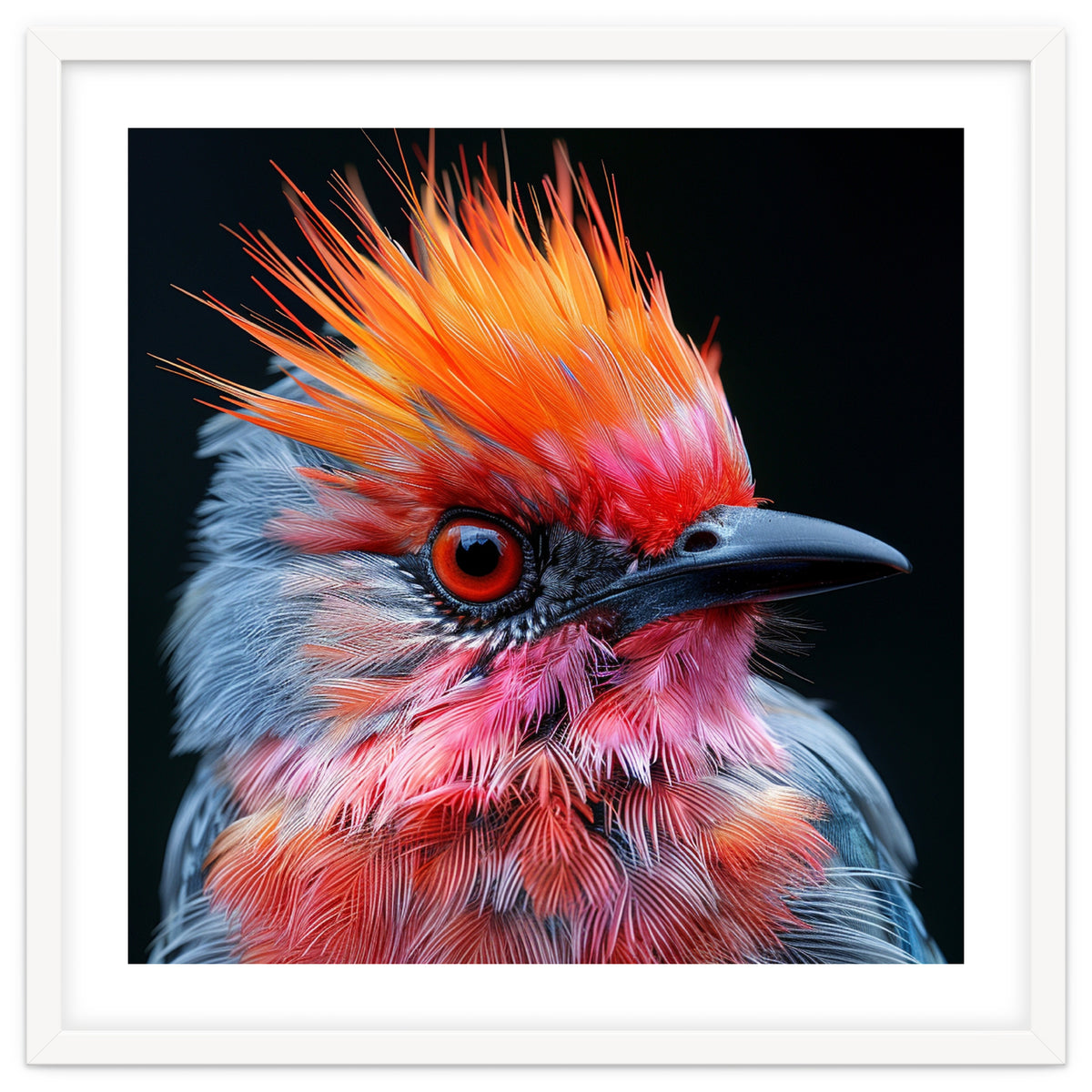 Close Up Of Exotic Bird With Vibrant Plumage