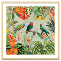 Exotic Parrots Jungle Landscape