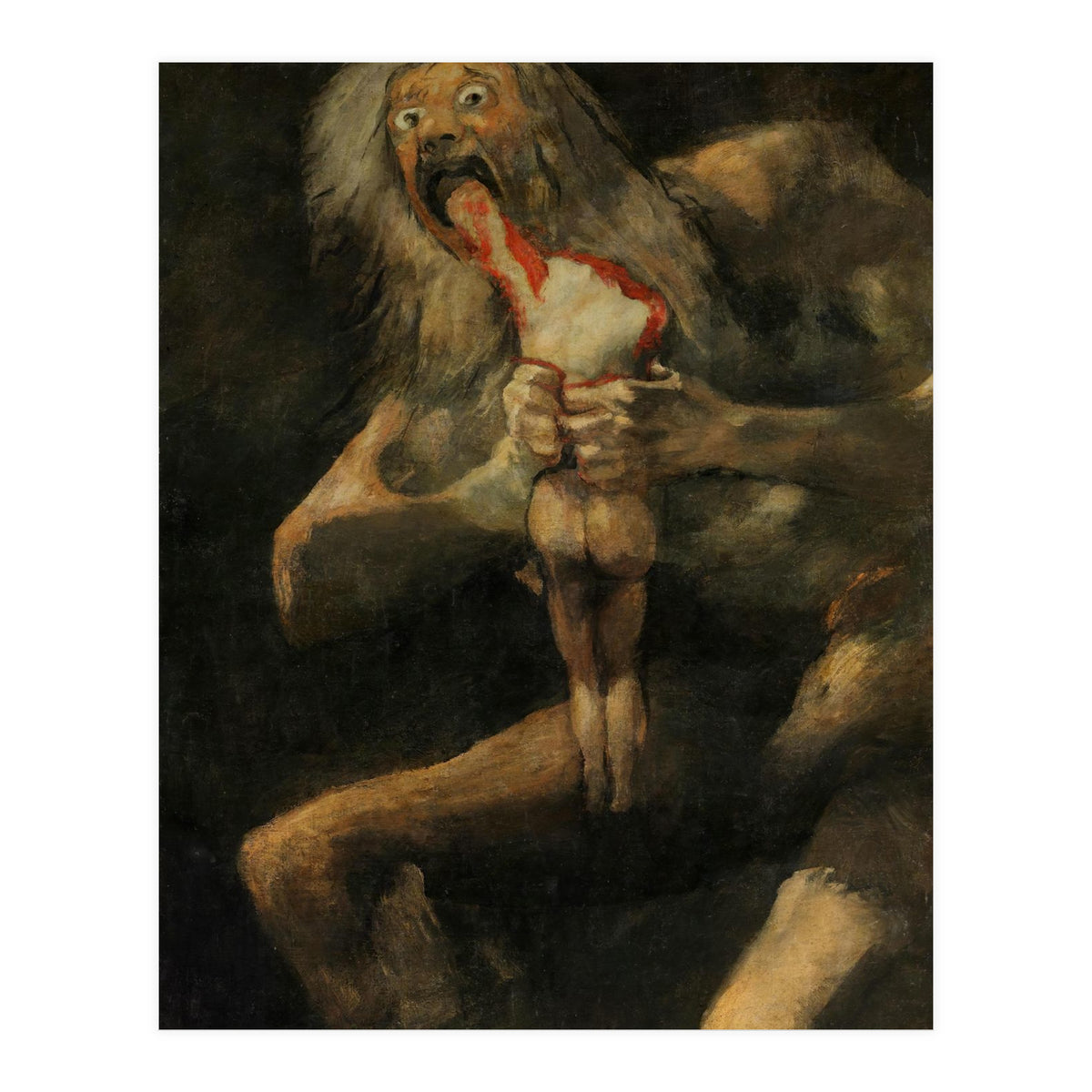 Francisco de Goya y Lucientes / 'Saturn devouring one of his sons', 1820-1823, Spanish School. (Print Only)