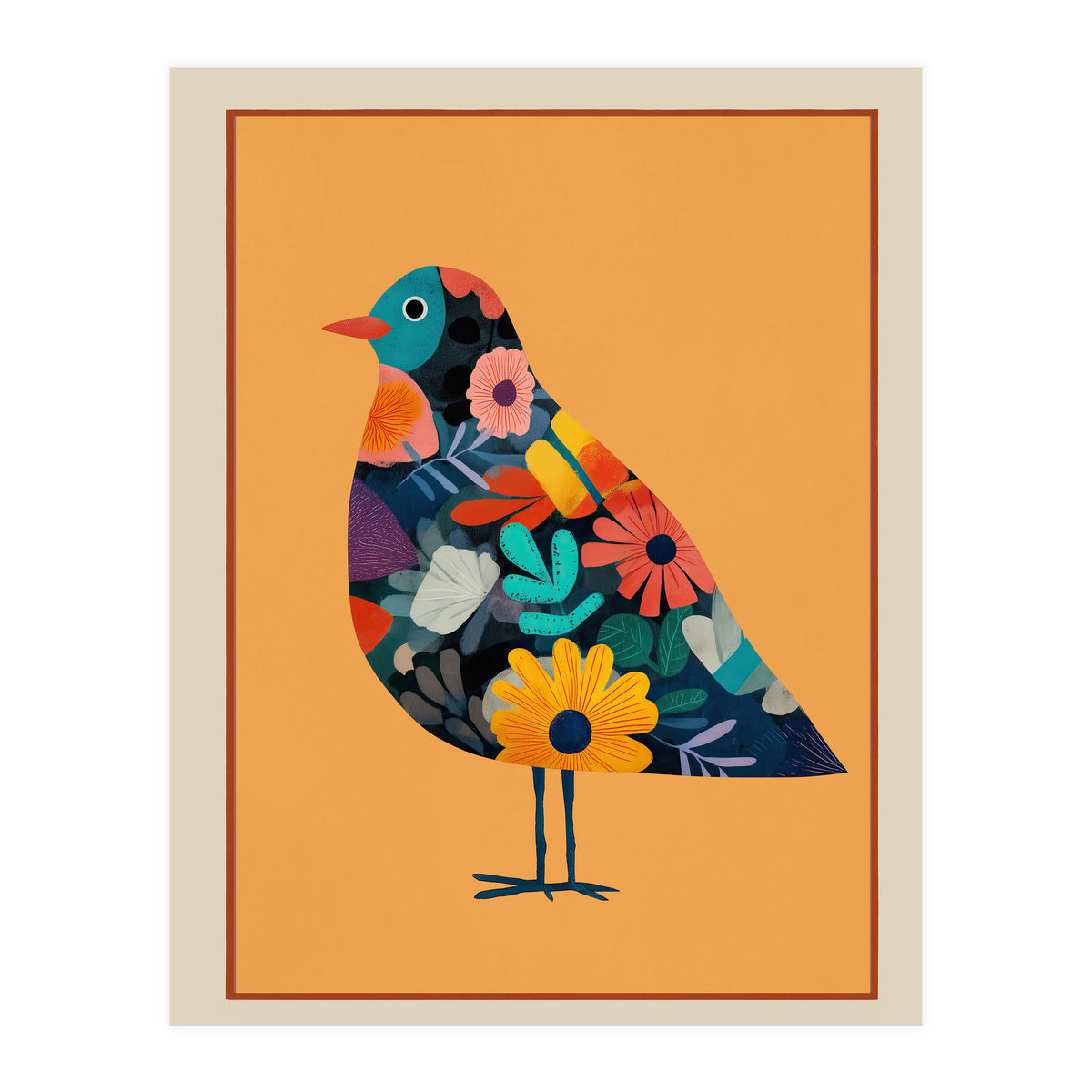 Floral Bird I (Print Only)