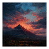 Majestic Mountain Peak at Sunset (Print Only) thumbnail