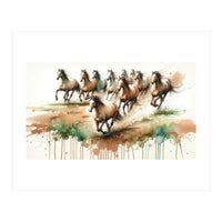 Galloping Horse Herd (Print Only)