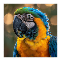 Blue And Gold Macaw Portrait Close Up (Print Only)