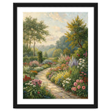 Enchanted English Cottage Garden Oil Painting thumbnail