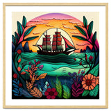 Folk Sunset Sailing Ship thumbnail